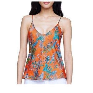L’Agence Lexi camisole tank in orange multi parrot